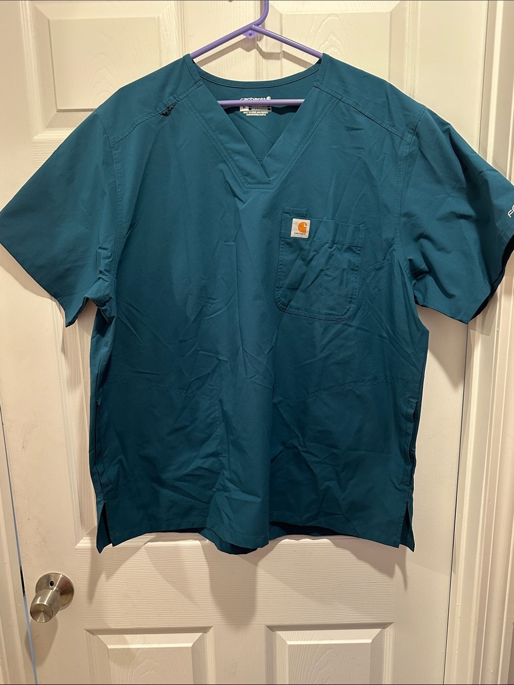 Carhartt Men’s Teal V-Neck Work Scrub Top